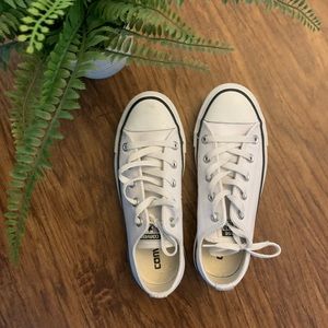 White Converse All Star Low Tops